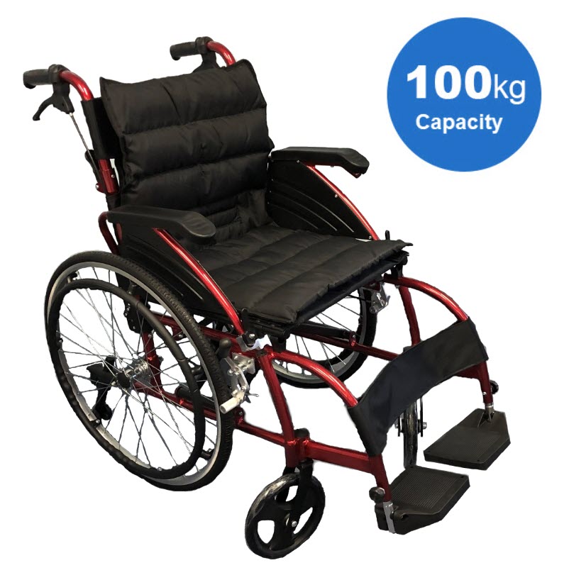 General, Light Aluminium Wheelchair to 100kg.